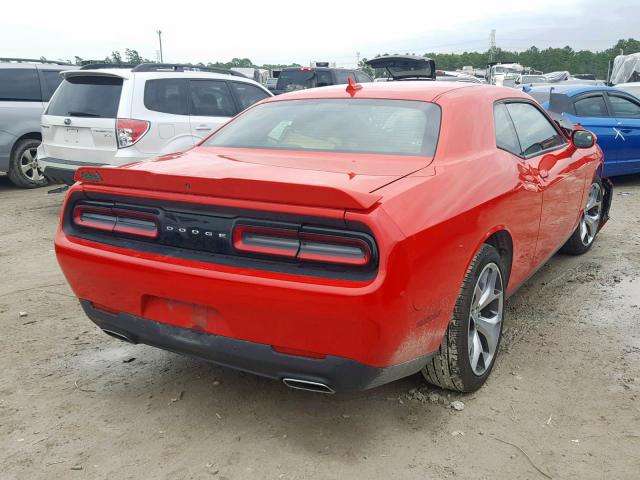 2C3CDZBG3FH737492 - 2015 DODGE CHALLENGER RED photo 4
