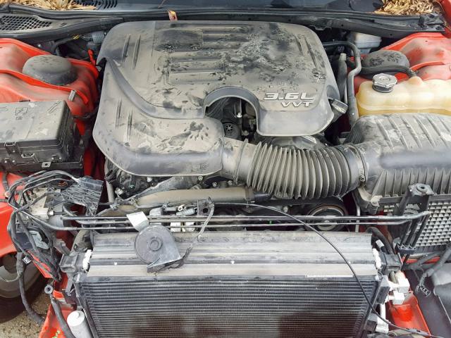 2C3CDZBG3FH737492 - 2015 DODGE CHALLENGER RED photo 7