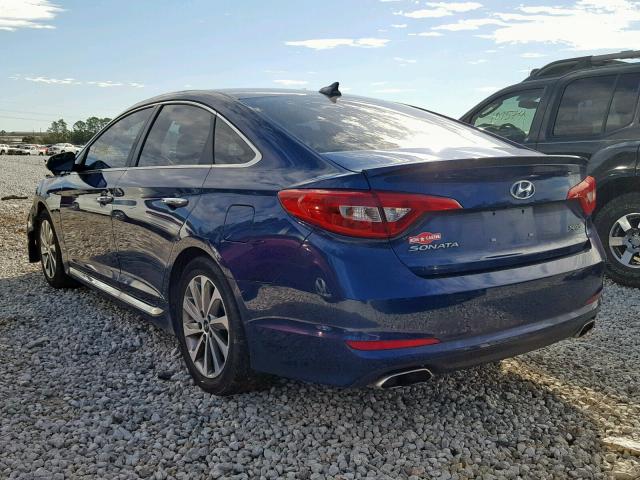 5NPE34AF5GH300427 - 2016 HYUNDAI SONATA SPO BLUE photo 3