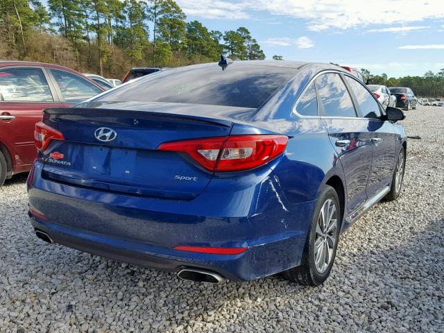 5NPE34AF5GH300427 - 2016 HYUNDAI SONATA SPO BLUE photo 4