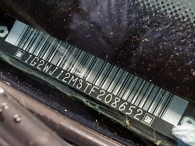 1G2WJ12M3TF208652 - 1996 PONTIAC GRAND PRIX WHITE photo 10