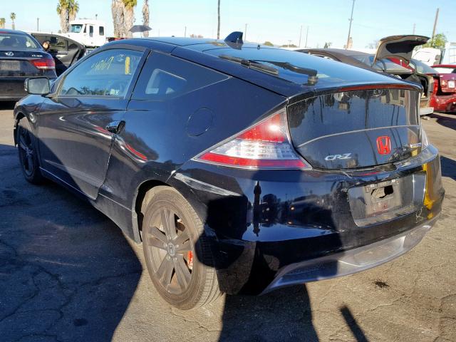 JHMZF1D48CS001784 - 2012 HONDA CR-Z BLACK photo 3