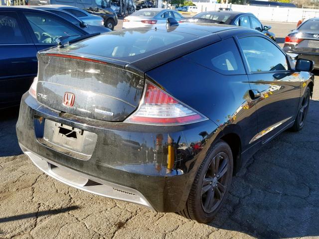 JHMZF1D48CS001784 - 2012 HONDA CR-Z BLACK photo 4