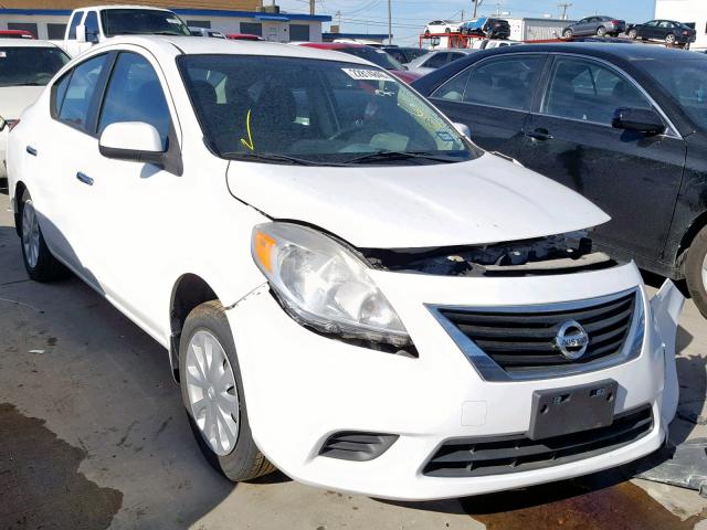 3N1CN7AP7CL866906 - 2012 NISSAN VERSA S WHITE photo 1