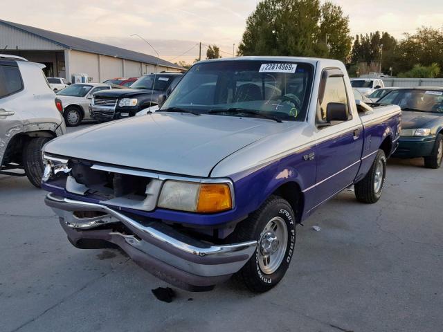 1FTCR10A9VTA50502 - 1997 FORD RANGER PURPLE photo 2