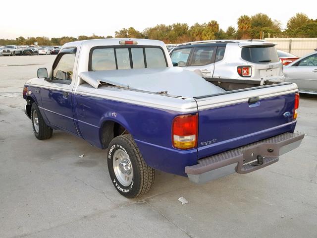 1FTCR10A9VTA50502 - 1997 FORD RANGER PURPLE photo 3
