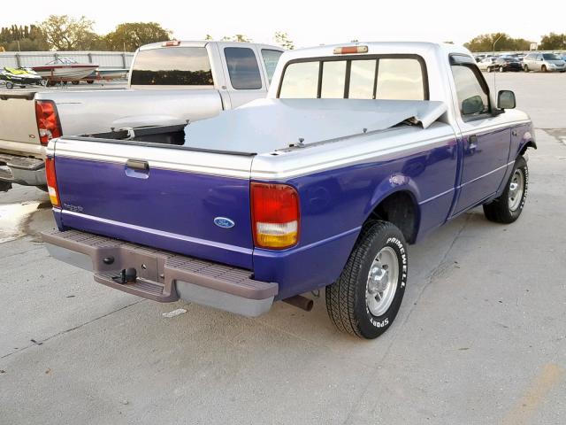 1FTCR10A9VTA50502 - 1997 FORD RANGER PURPLE photo 4