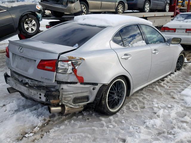 JTHBK262275041524 - 2007 LEXUS IS 250 SILVER photo 4