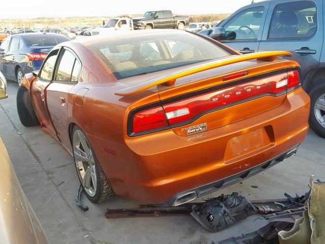 2B3CL3CG9BH534239 - 2011 DODGE CHARGER ORANGE photo 3