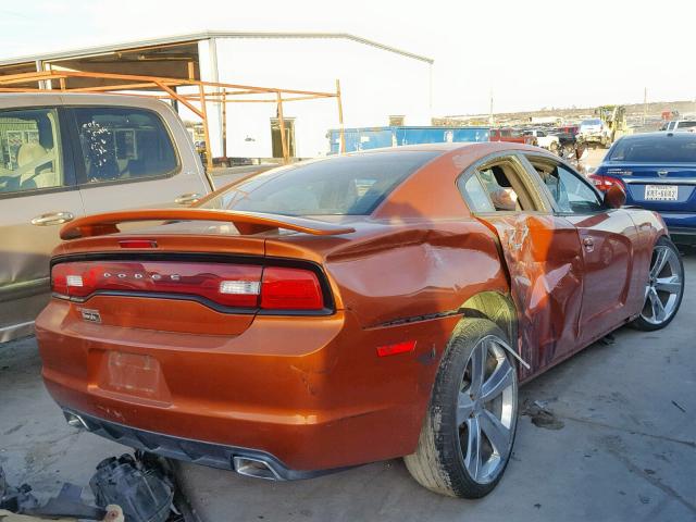 2B3CL3CG9BH534239 - 2011 DODGE CHARGER ORANGE photo 4