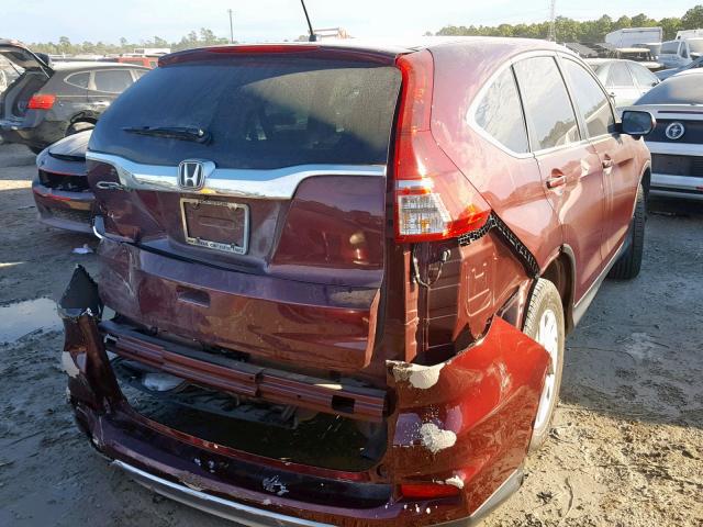 2HKRM3H52GH537883 - 2016 HONDA CR-V EX MAROON photo 4