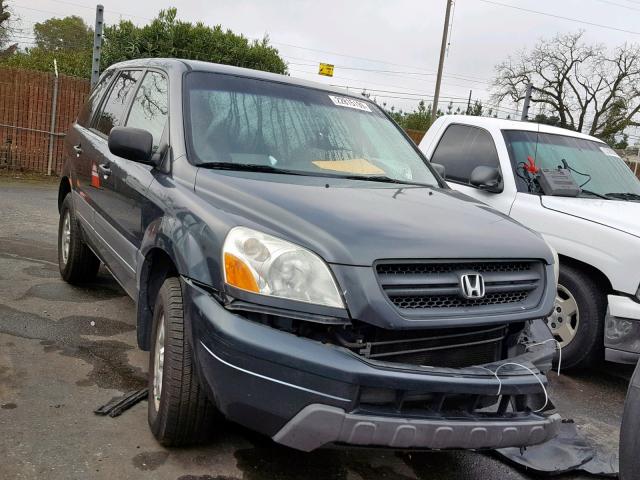 2HKYF18133H548506 - 2003 HONDA PILOT LX GRAY photo 1