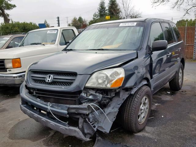 2HKYF18133H548506 - 2003 HONDA PILOT LX GRAY photo 2