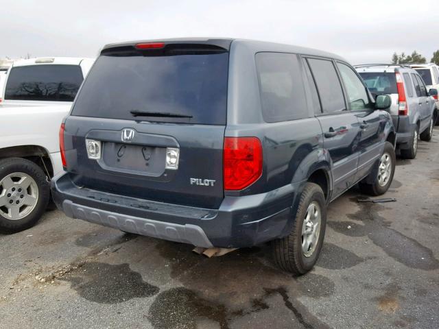 2HKYF18133H548506 - 2003 HONDA PILOT LX GRAY photo 4