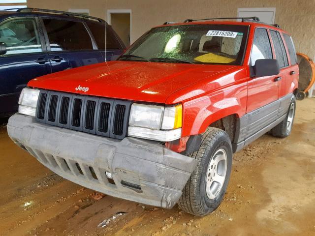 1J4GZ58S1VC513362 - 1997 JEEP GRAND CHER RED photo 2