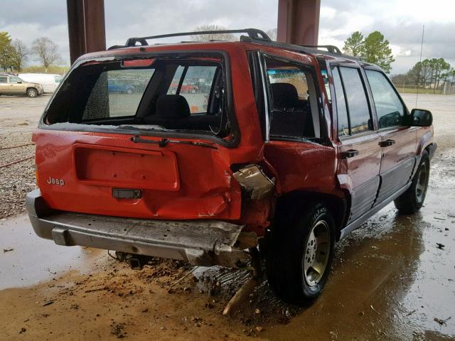 1J4GZ58S1VC513362 - 1997 JEEP GRAND CHER RED photo 4