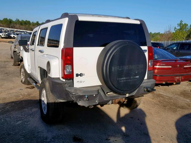 5GTEN13E488116277 - 2008 HUMMER H3 WHITE photo 3