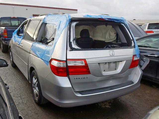 5FNRL38767B129941 - 2007 HONDA ODYSSEY EX SILVER photo 3