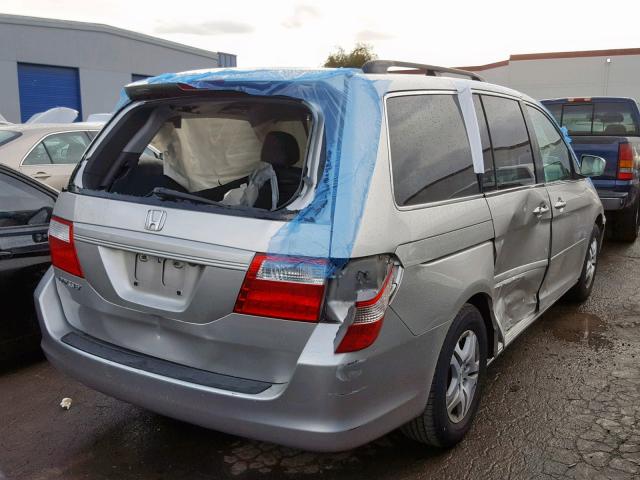 5FNRL38767B129941 - 2007 HONDA ODYSSEY EX SILVER photo 4