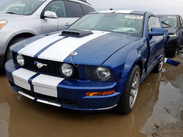 1ZVFT82H475225969 - 2007 FORD MUSTANG GT BLUE photo 2