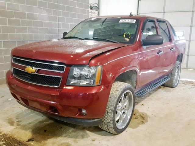 3GNEK123X7G111729 - 2007 CHEVROLET AVALANCHE MAROON photo 2