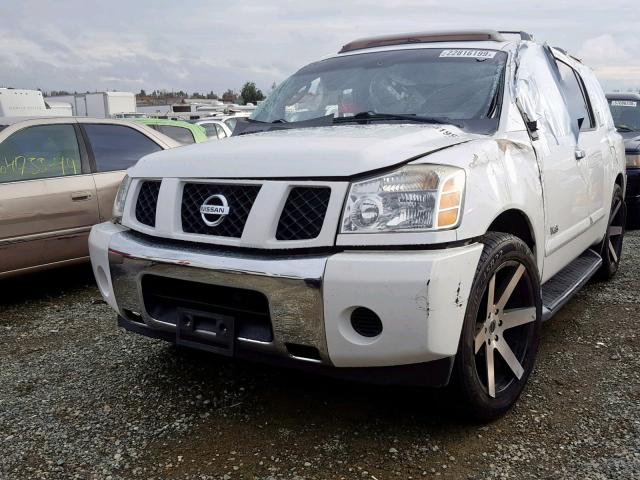 5N1AA08A76N723446 - 2006 NISSAN ARMADA SE WHITE photo 2