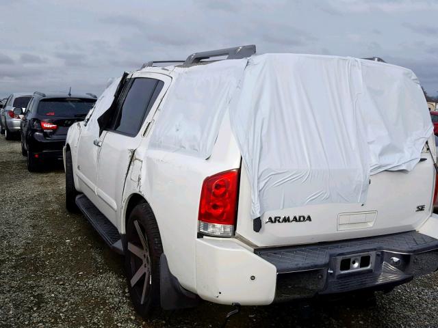 5N1AA08A76N723446 - 2006 NISSAN ARMADA SE WHITE photo 3