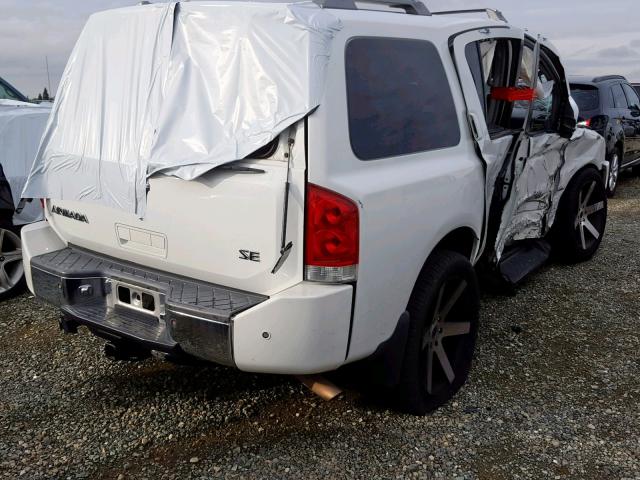 5N1AA08A76N723446 - 2006 NISSAN ARMADA SE WHITE photo 4