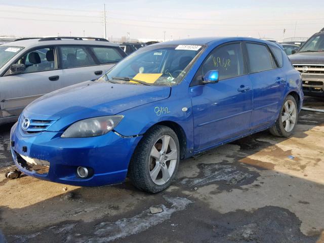 JM1BK143351305488 - 2005 MAZDA 3 HATCHBAC BLUE photo 2