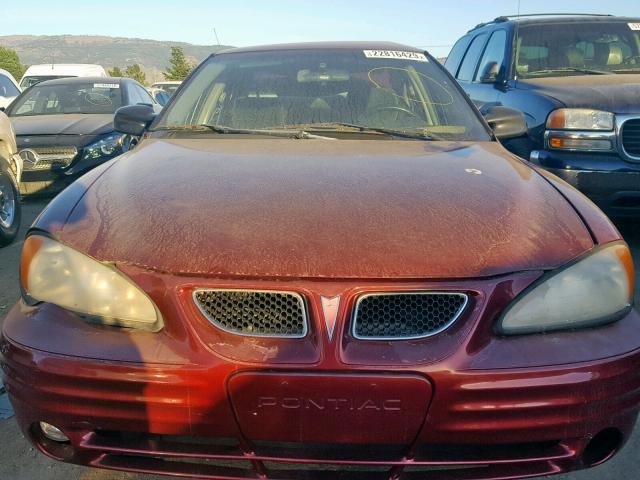 1G2NE52T51M553785 - 2001 PONTIAC GRAND AM S RED photo 9