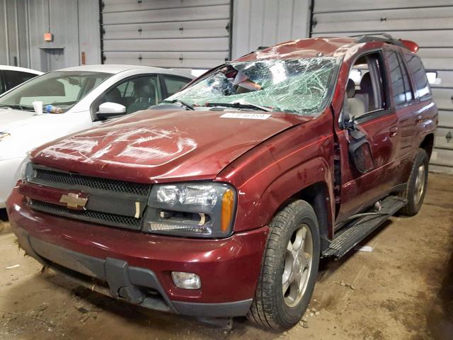 1GNDT13S752209122 - 2005 CHEVROLET TRAILBLAZE BURGUNDY photo 2