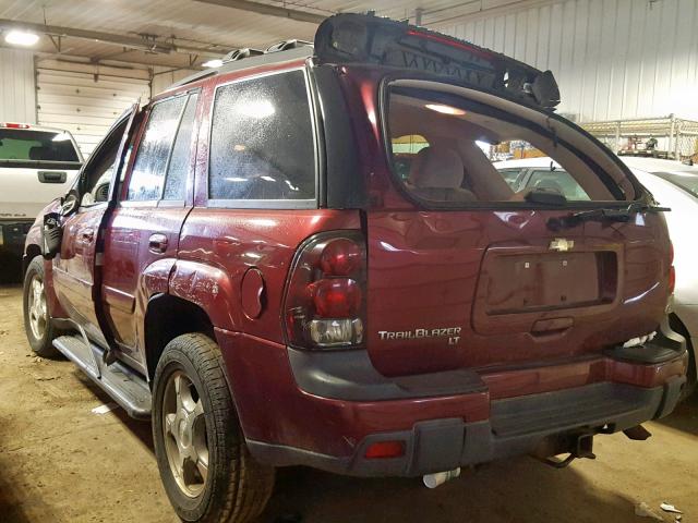 1GNDT13S752209122 - 2005 CHEVROLET TRAILBLAZE BURGUNDY photo 3