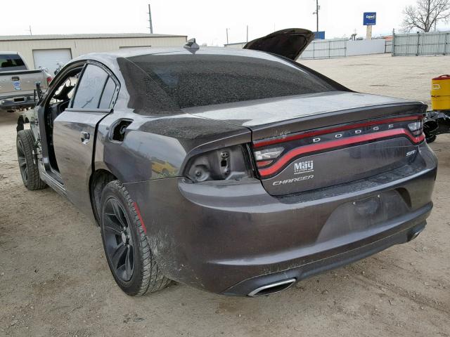 2C3CDXHG6GH317772 - 2016 DODGE CHARGER SX GRAY photo 3