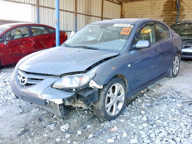 JM1BK323281813468 - 2008 MAZDA 3 S GRAY photo 2