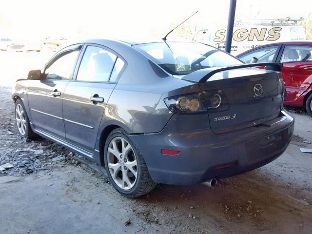 JM1BK323281813468 - 2008 MAZDA 3 S GRAY photo 3