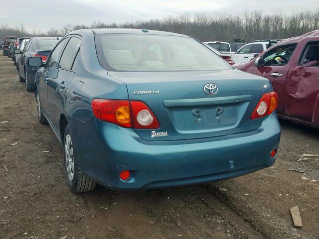 JTDBL40EX99024284 - 2009 TOYOTA COROLLA BA TEAL photo 3