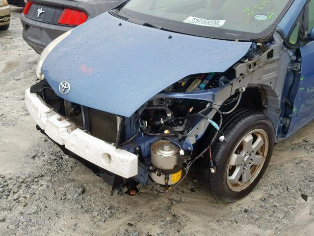 JTDKB20U853050099 - 2005 TOYOTA PRIUS BLUE photo 9