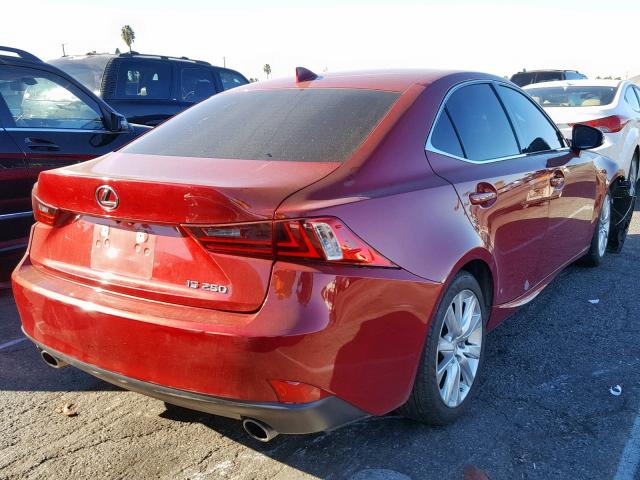 JTHBF1D27F5058819 - 2015 LEXUS IS 250 RED photo 4