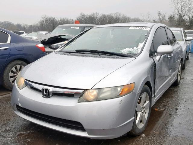 2HGFA16908H325596 - 2008 HONDA CIVIC EXL SILVER photo 2