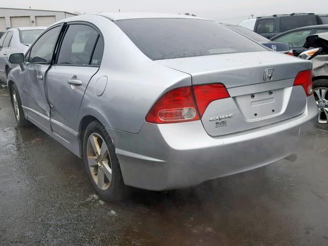 2HGFA16908H325596 - 2008 HONDA CIVIC EXL SILVER photo 3