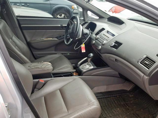 2HGFA16908H325596 - 2008 HONDA CIVIC EXL SILVER photo 5