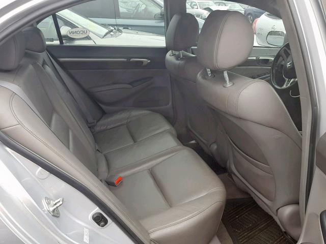 2HGFA16908H325596 - 2008 HONDA CIVIC EXL SILVER photo 6