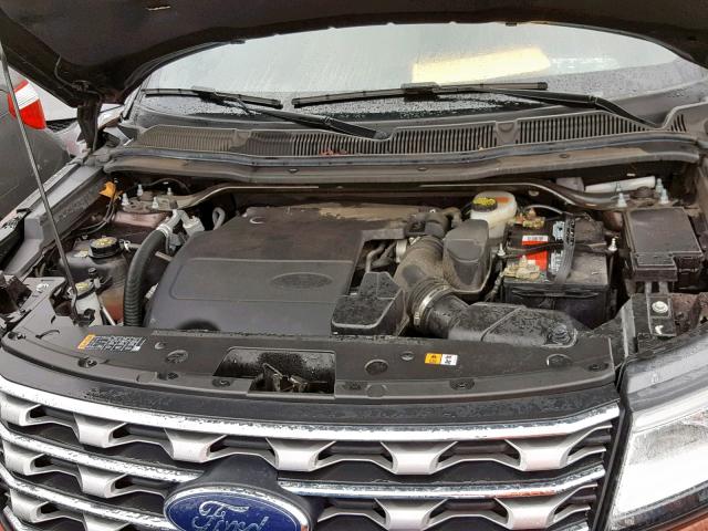 1FM5K7F83GGA43475 - 2016 FORD EXPLORER L BURGUNDY photo 7