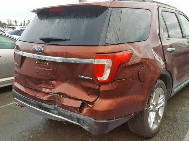 1FM5K7F83GGA43475 - 2016 FORD EXPLORER L BURGUNDY photo 9