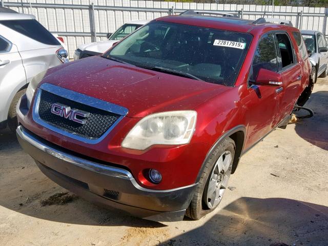 1GKKRSED3BJ135951 - 2011 GMC ACADIA SLT RED photo 2