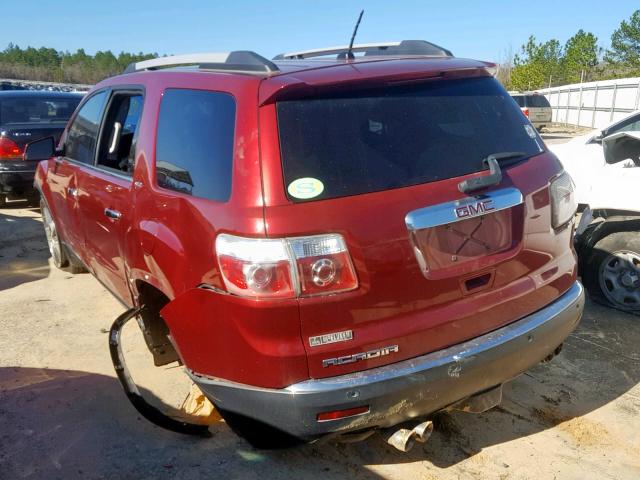 1GKKRSED3BJ135951 - 2011 GMC ACADIA SLT RED photo 3