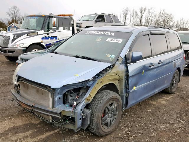 5FNRL38777B011543 - 2007 HONDA ODYSSEY EX 蓝色 照片 2