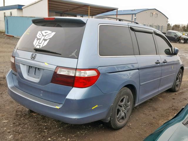 5FNRL38777B011543 - 2007 HONDA ODYSSEY EX 蓝色 照片 4