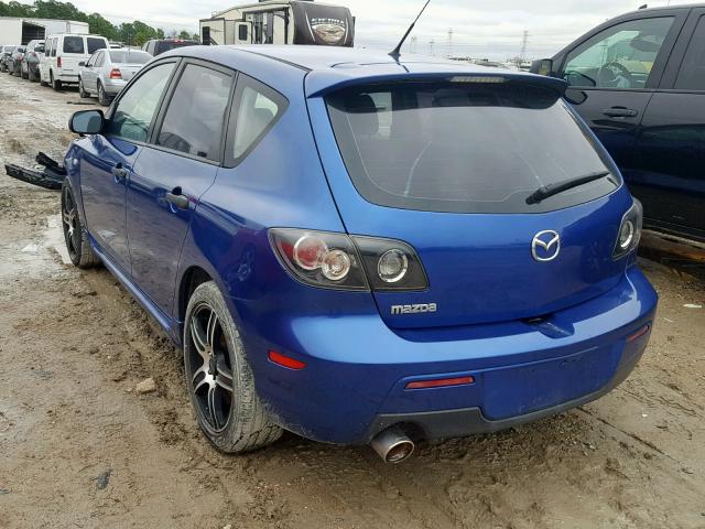 JM1BK344281812441 - 2008 MAZDA 3 HATCHBAC BLUE photo 3