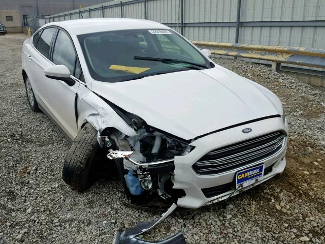 1FA6P0G79E5352843 - 2014 FORD FUSION S WHITE photo 1